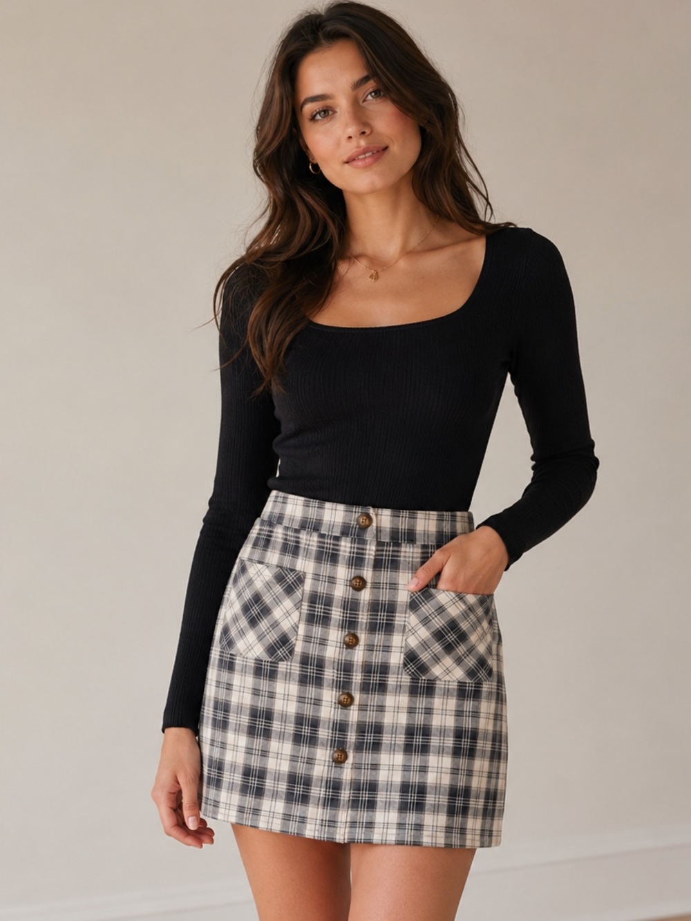 Halara NWT (New With Tags) Large,  plaid mini skirt